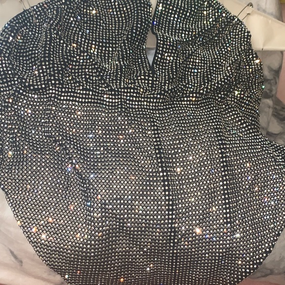 Sparkly bralette top. Tie at neck and back. Worn once. - Picture 10 of 13